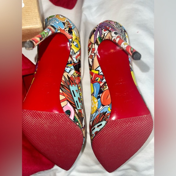 Christian Louboutin Pigalle Follies 100 Patent Super Loubi Multi Heel Pump 37 - Picture 3 of 7